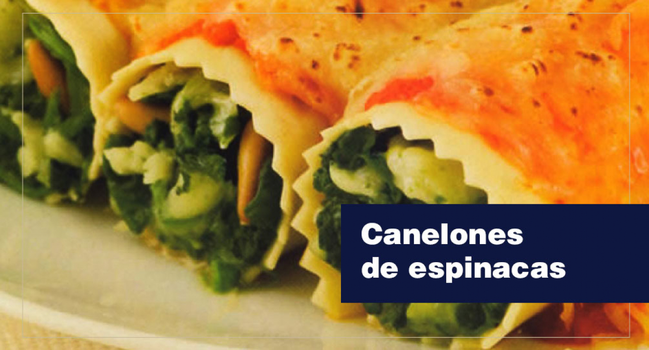 Canelones de espinacas