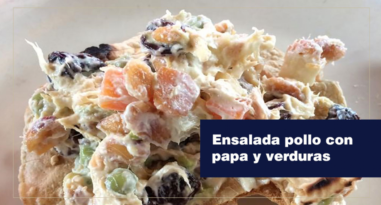 Ensalada pollo con papa y verduras