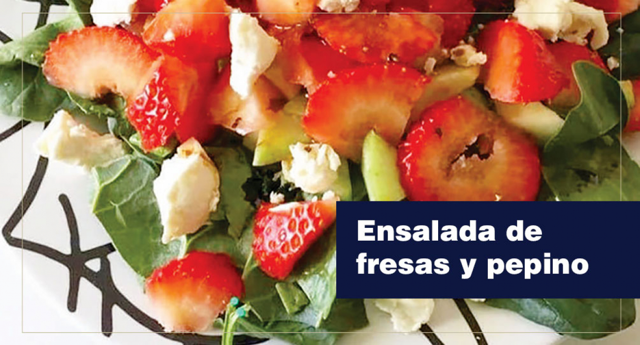 Ensalada de fresas y pepino