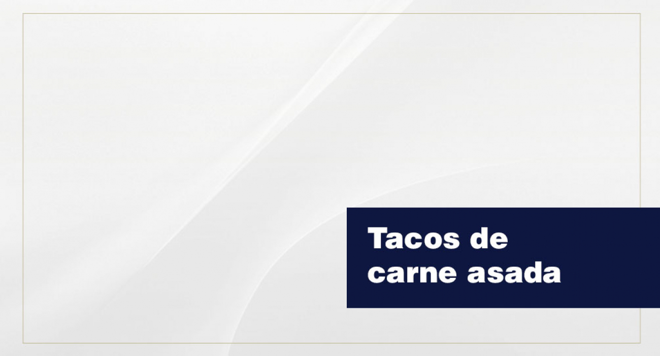 Tacos de carne asada